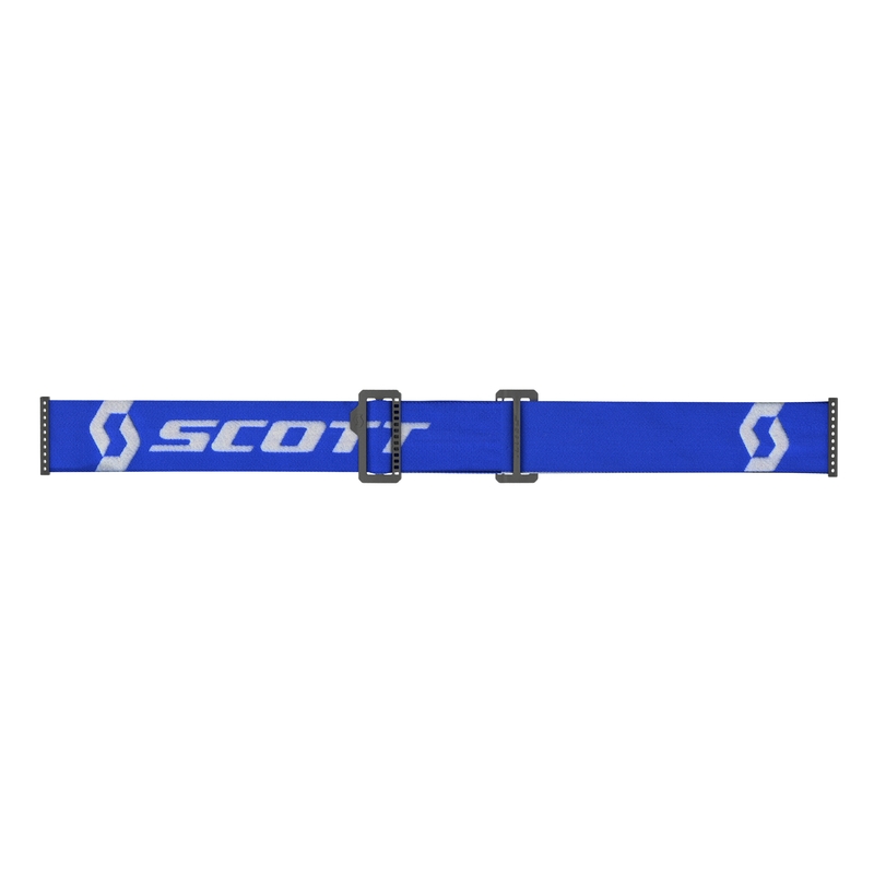 Gafas de motocross SCOTT Primal CH azul-blanco con plexiglás cromado azul