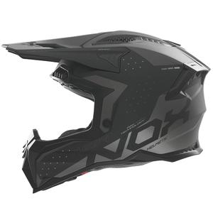 Casco de motocross NOX N634 negro mate-plata