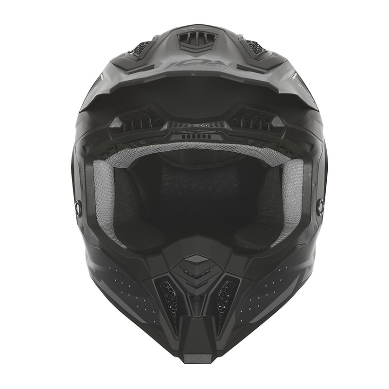 Casco de motocross NOX N634 negro mate-plata