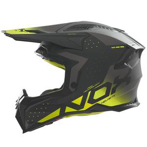Casco de motocross NOX N634 negro mate-amarillo fluo