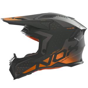 Casco de motocross NOX N634 negro mate-naranja