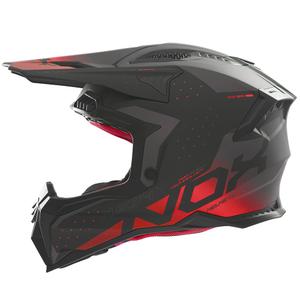 Casco de motocross NOX N634 negro mate-rojo