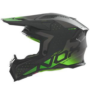 Casco de motocross NOX N634 negro mate-verde