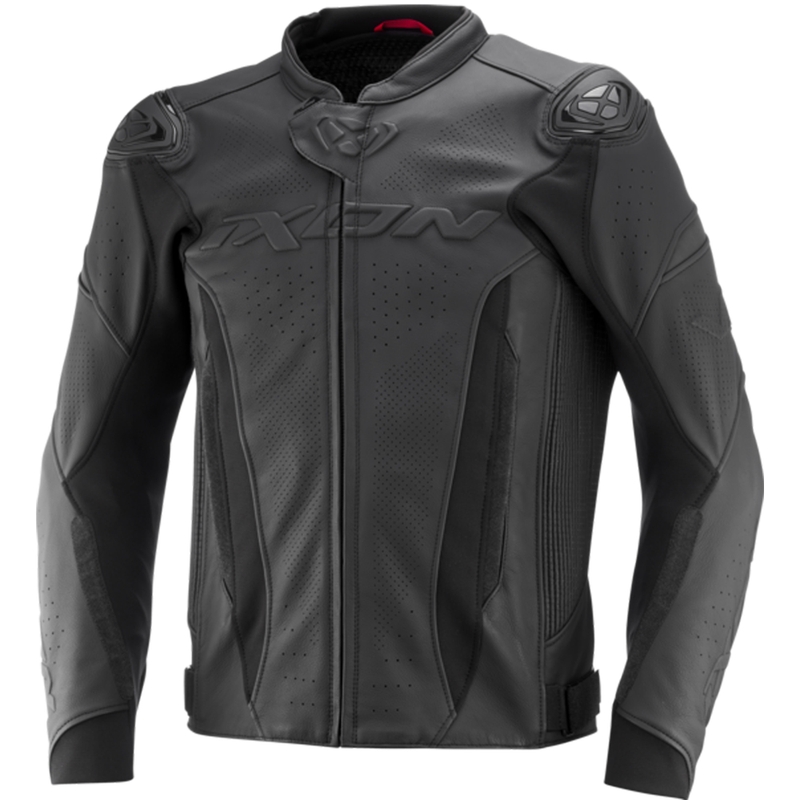 Chaqueta de moto de cuero IXON Vortex 3 negro-negro