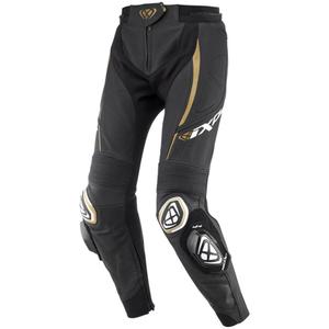 Pantalón moto piel mujer IXON Vortex 3 negro-blanco-oro
