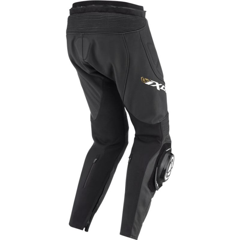 Pantalón moto piel mujer IXON Vortex 3 negro-blanco-oro