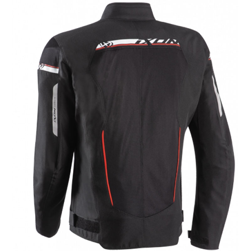 Chaqueta de moto IXON T-Rex negro-blanco-rojo