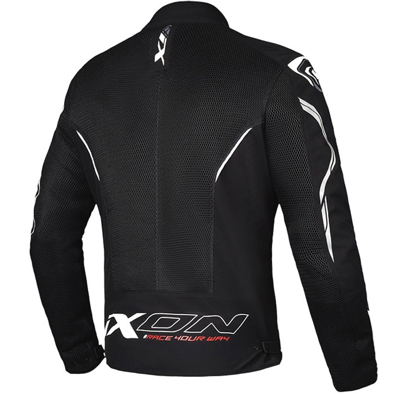 Chaqueta de moto IXON Flicker negro-blanco