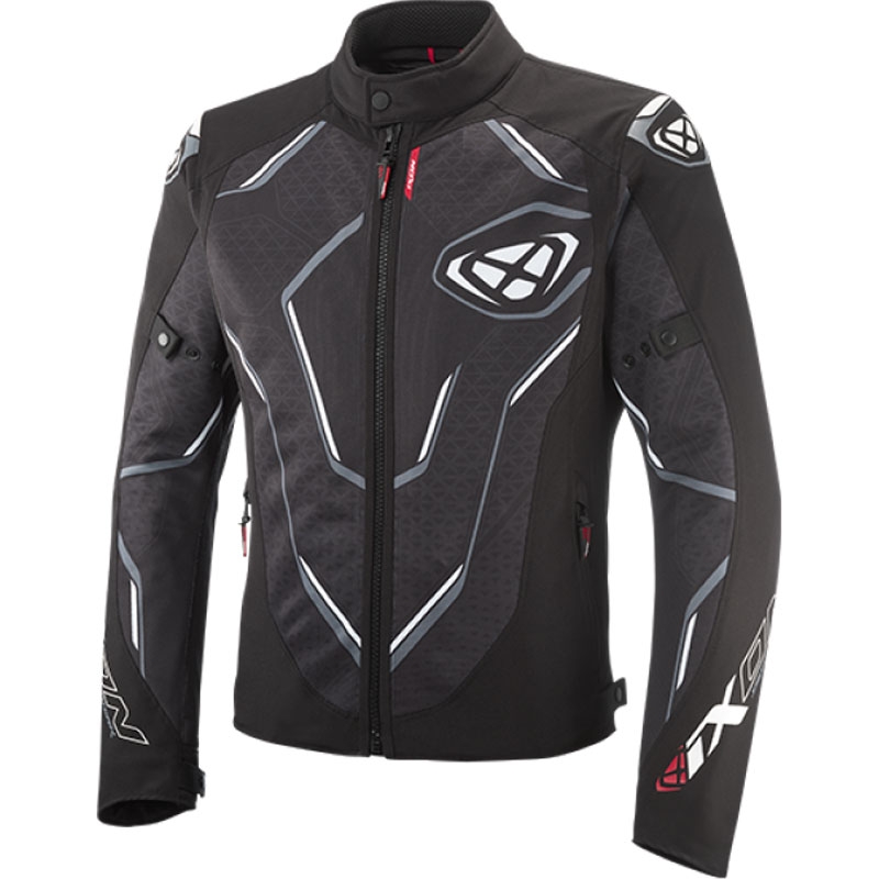 Chaqueta de moto IXON Demoniak negro-blanco