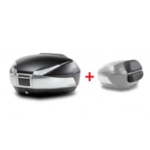 Vrchní kufr na motorku SHAD SH48 nový titan with PREMIUM SMART lock and backrest