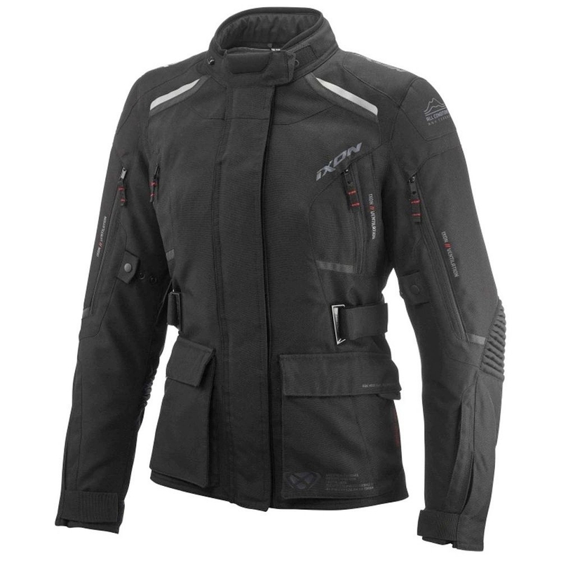 Chaqueta de moto mujer IXON Midgard negra