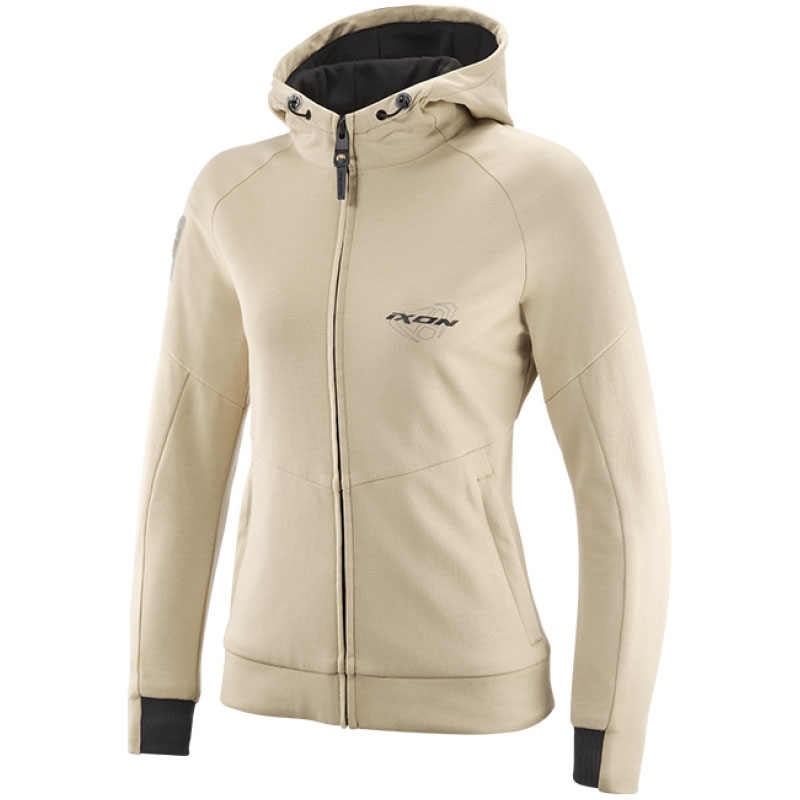 Chaqueta de moto mujer IXON Touchdown beige-gris