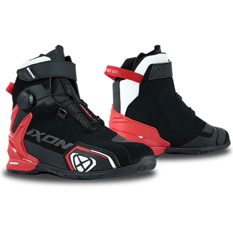 Botas de moto IXON Bull 2 WP negro-blanco-rojo
