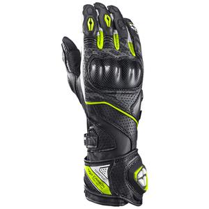 Guantes de moto IXON Tornado Air negro-blanco-amarillo fluo