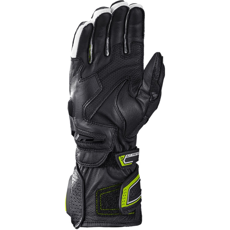 Guantes de moto IXON Tornado Air negro-blanco-amarillo fluo