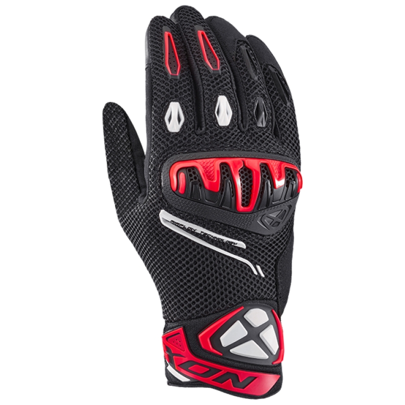 Guantes de moto IXON Mirage Airflow negro-rojo