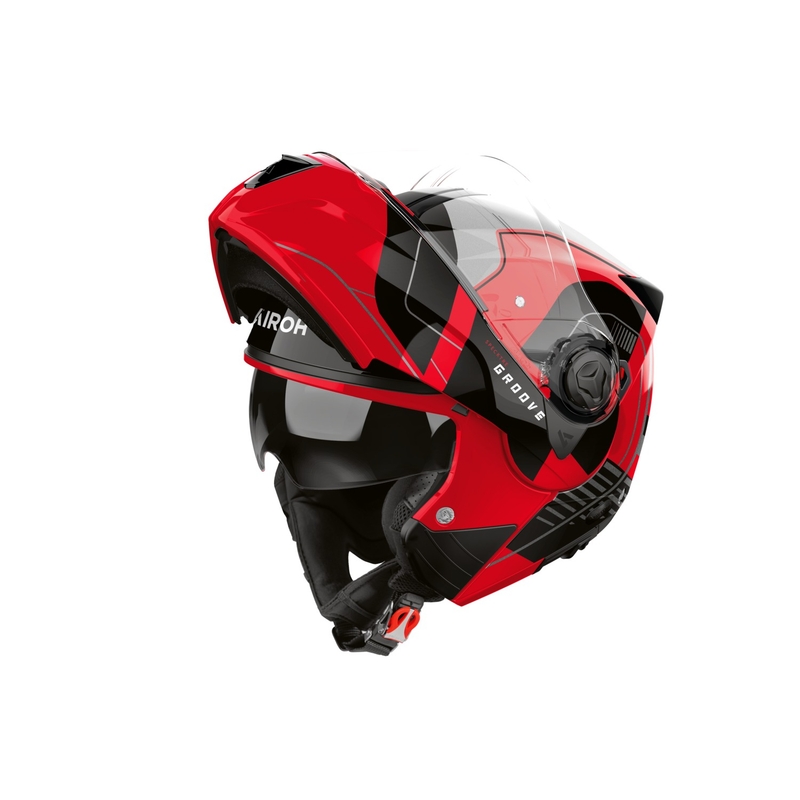 Casco modular Airoh Specktre Groove rojo brillante