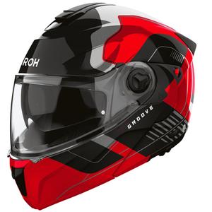 Casco modular Airoh Specktre Groove rojo brillante