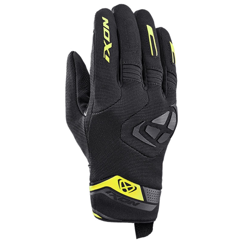Guantes de moto IXON Mig 2 negro-amarillo fluo
