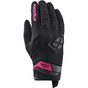 Guantes de moto para mujer IXON Mig 2 Airflow negro-rosa