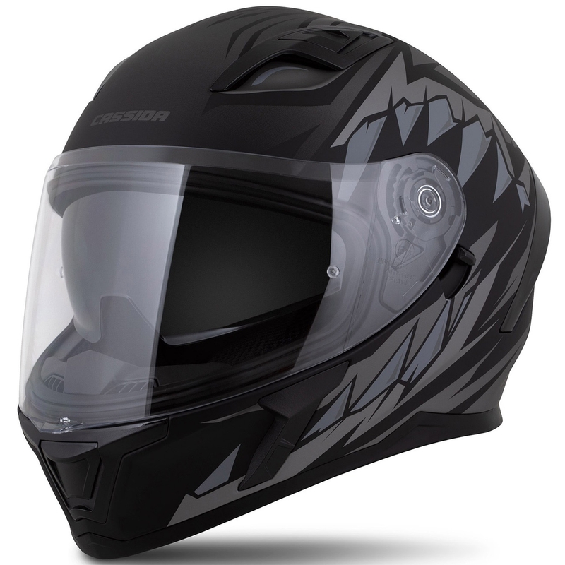 Casco integral Cassida Orbit Strix negro mate-gris