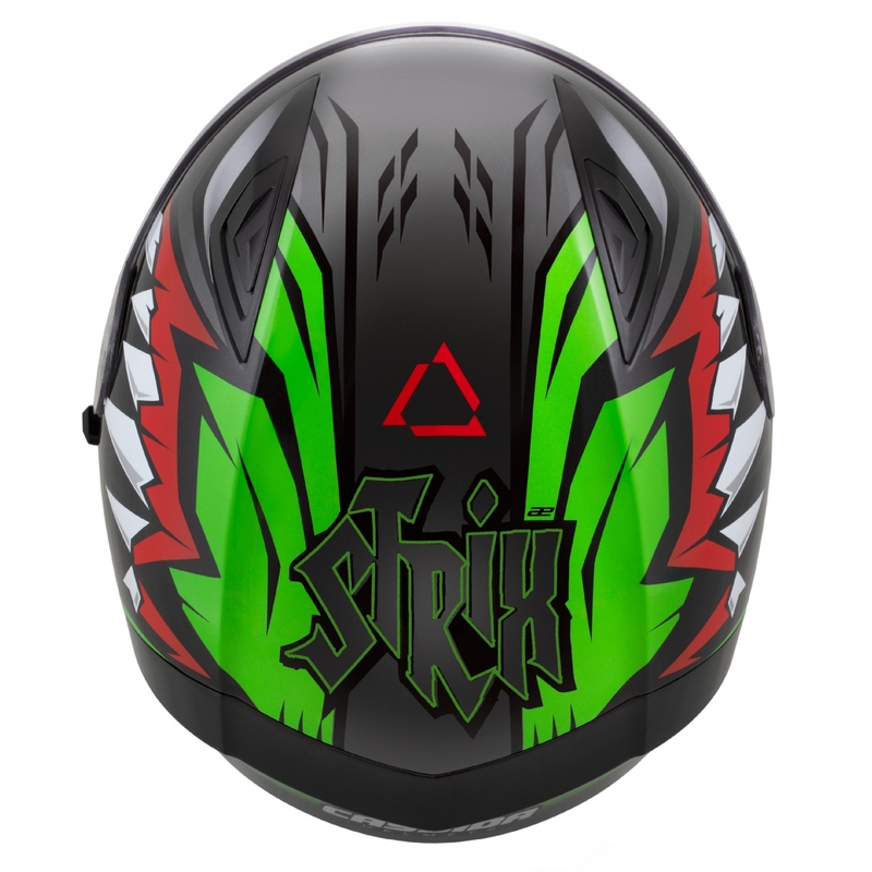 Casco integral Cassida Orbit Strix rojo-verde-gris-blanco-negro