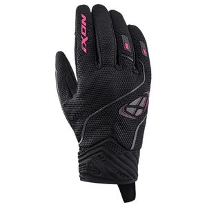Guantes de moto para mujer IXON Hurricane 2 negro-rosa