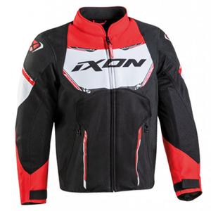 Chaqueta de moto para niños IXON Striker Air negro-rojo-blanco