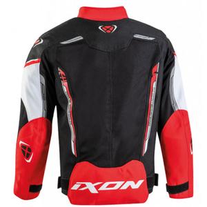 Chaqueta de moto infantil IXON Striker Air negra-roja-blanca