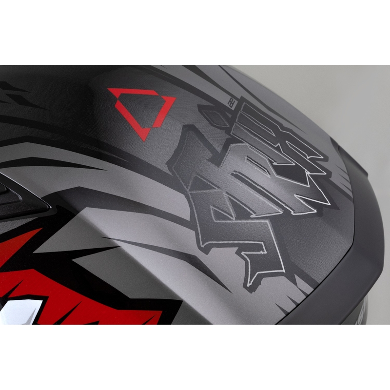 Casco integral Cassida Orbit Strix rojo-gris-blanco-negro