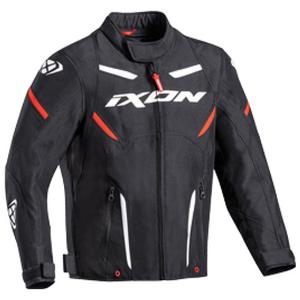 Chaqueta de moto infantil IXON Striker negro-blanco