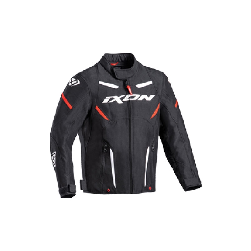Chaqueta de moto infantil IXON Striker negro-blanco