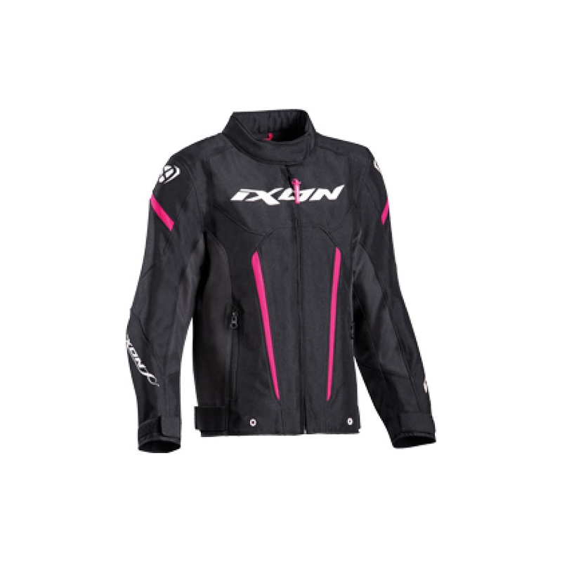 Chaqueta de moto para niños IXON Striker negro-rosa