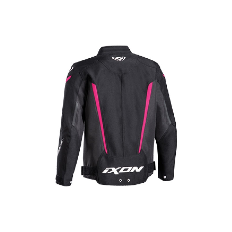 Chaqueta de moto para niños IXON Striker negro-rosa