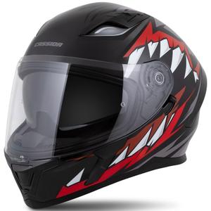 Casco integral Cassida Orbit Strix rojo-gris-blanco-negro