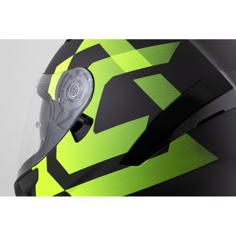 Casco integral Cassida Orbit Grind negro mate-amarillo fluo