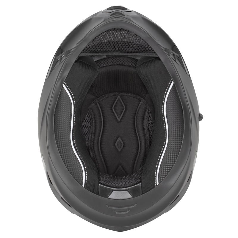 Casco integral Cassida Orbit Grind negro mate-amarillo fluo