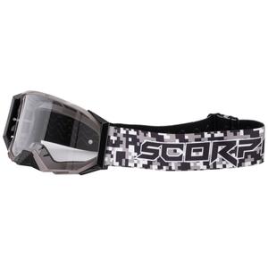 Gafas de motocross Scorpion E24 camufladas con plexiglás transparente