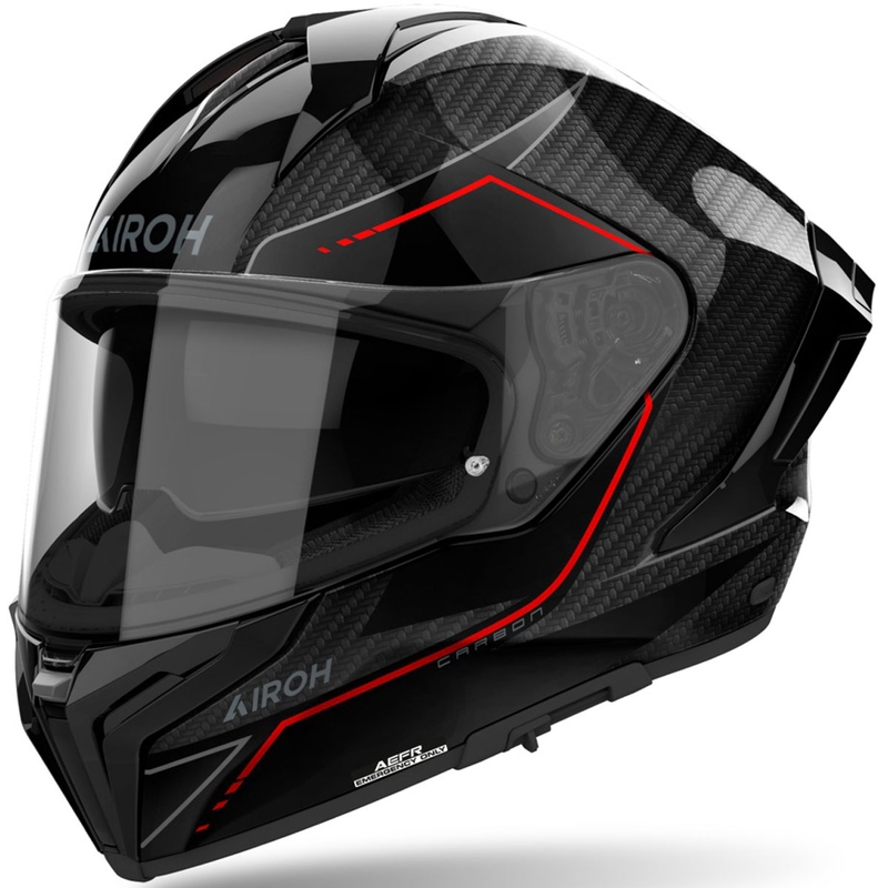 Casco integral para moto Airoh MATRYX Carbon negro brillante