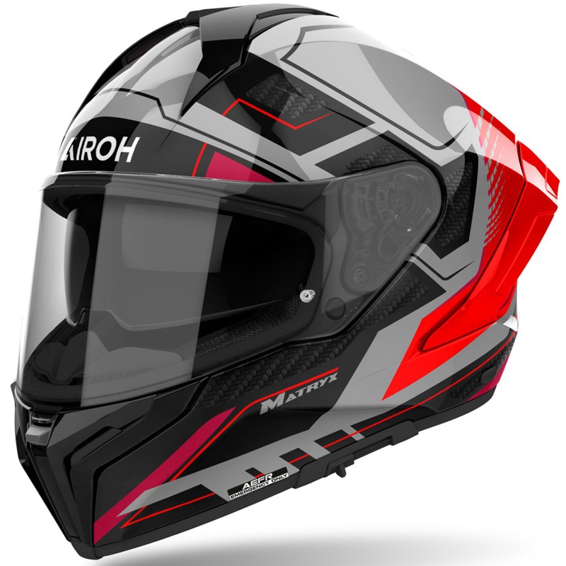 Casco integral para moto Airoh MATRYX Rocket rojo brillante