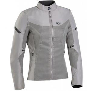 Chaqueta de moto para mujer IXON Fresh Lady gris-beige
