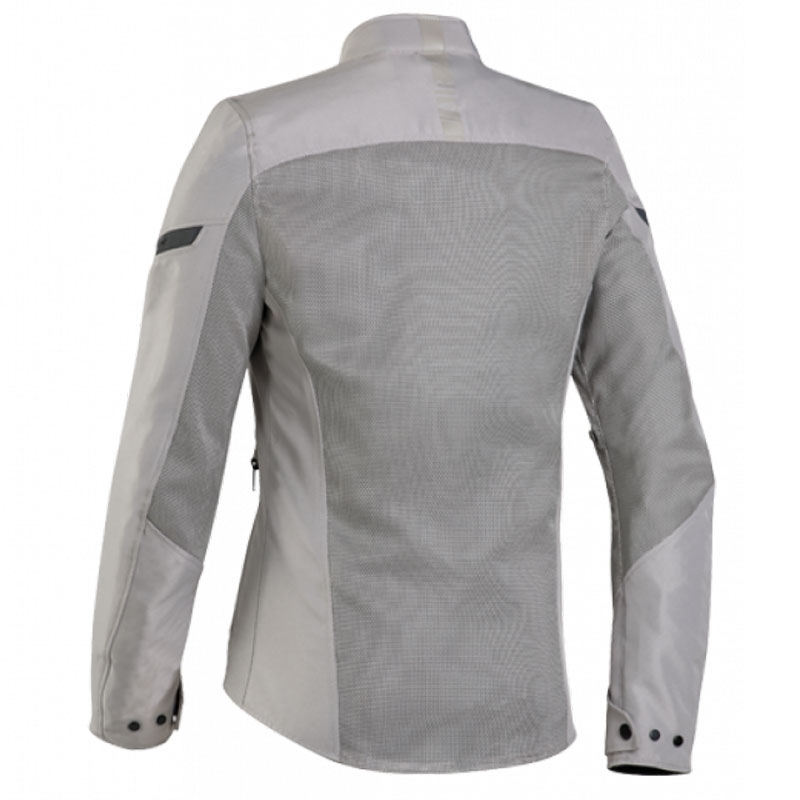 Chaqueta de moto para mujer IXON Fresh Lady gris-beige
