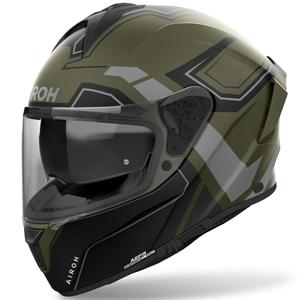 Casco integral para moto Airoh SPARK 2 Dart color verde caqui mate