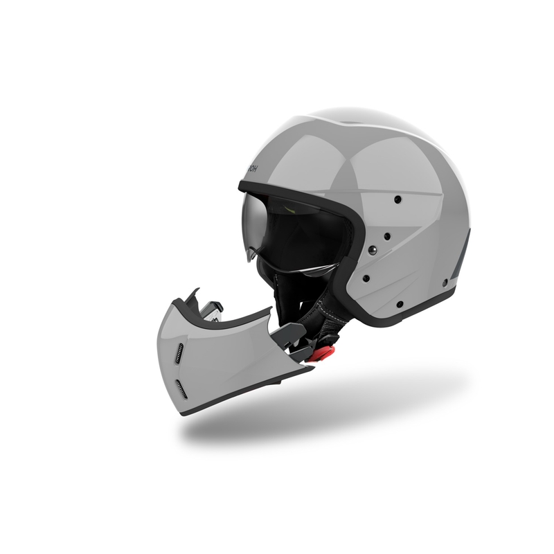 Casco de moto modular Airoh J110 Color gris cemento brillante