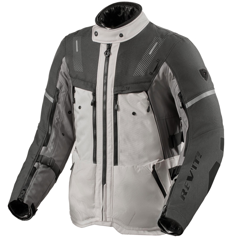 Chaqueta de moto Revit Sand 5 H2O color plata-antracita