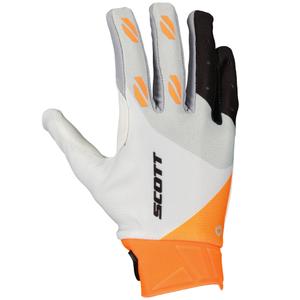 Guantes de motocross SCOTT EVO RACE blanco-naranja
