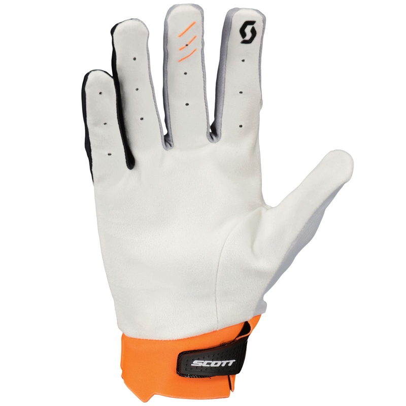 Guantes de motocross SCOTT EVO RACE blanco-naranja