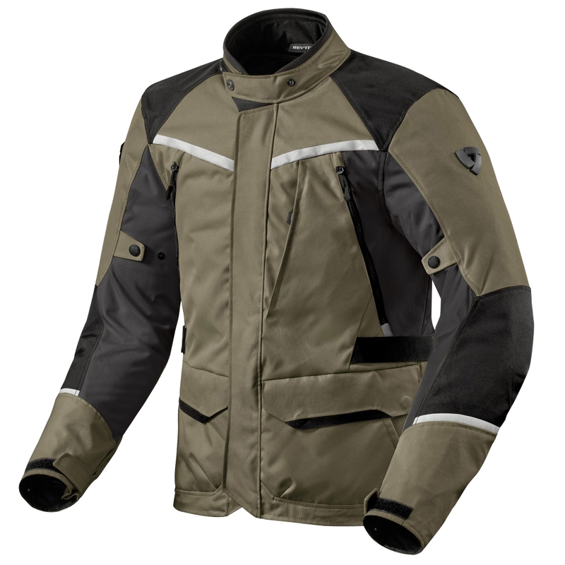 Chaqueta de moto Revit Voltiac 3 H2O verde-gris
