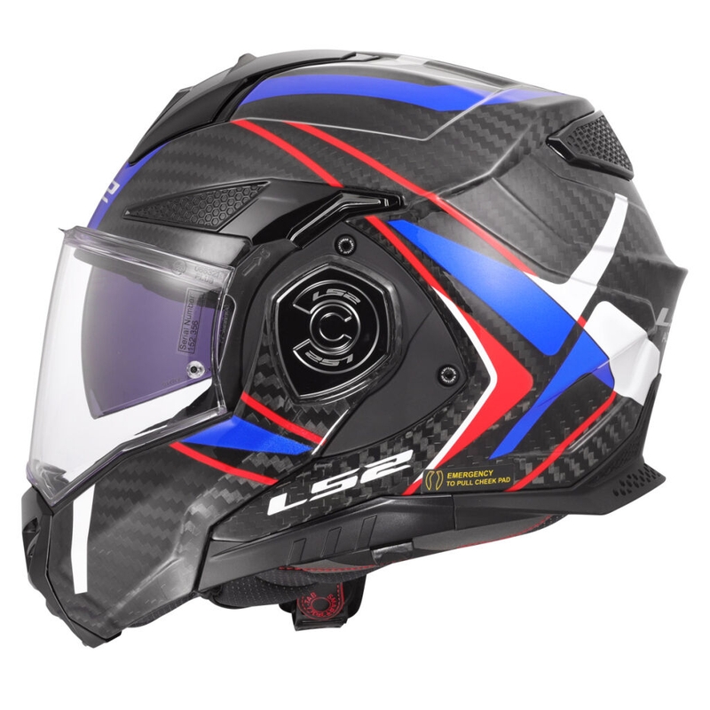 Casco de moto LS2 FF901 Advant XC Future II blanco-azul