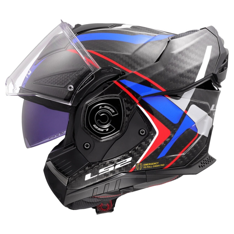 Casco de moto LS2 FF901 Advant XC Future II blanco-azul